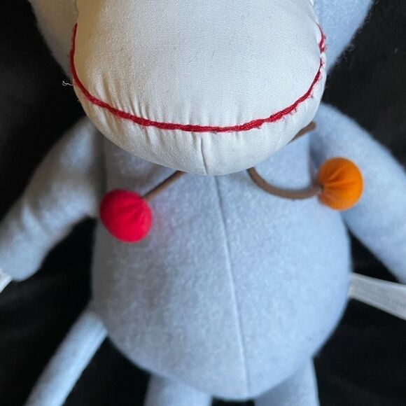 POTTERY BARN KIDS BLUE MONKEY SWINGING STUFFED ANIMAL PLUSH RARE RETIRED TOY PBK - Picture 4 of 5